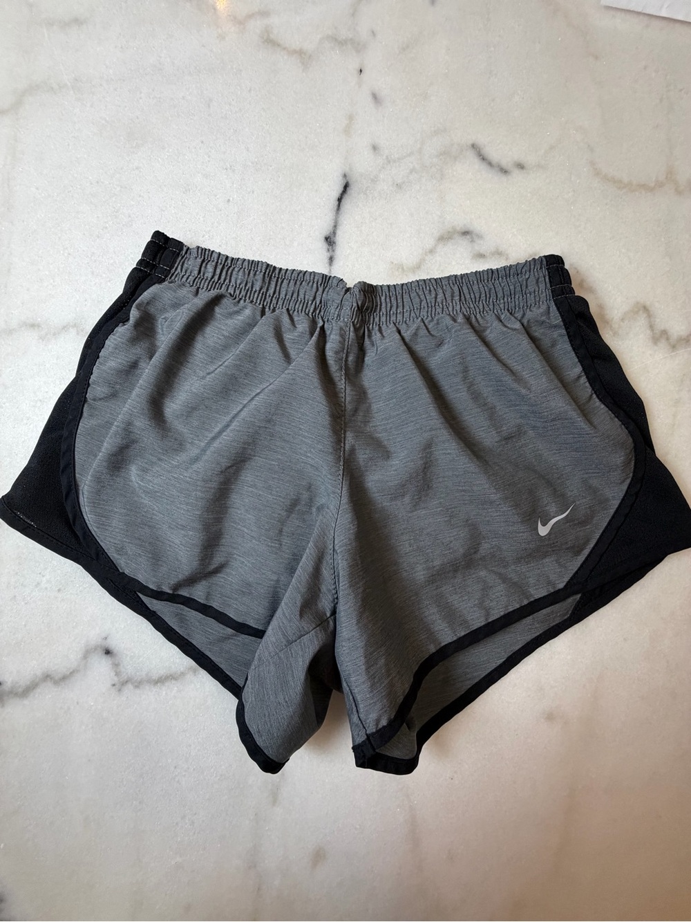Nike Gray and Black Girls' Athletic Shorts